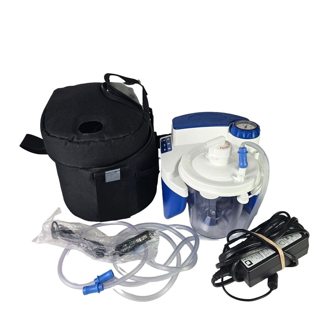 DeVilbiss Vacu-Aide QSU Suction Unit 7314P-D with case and more